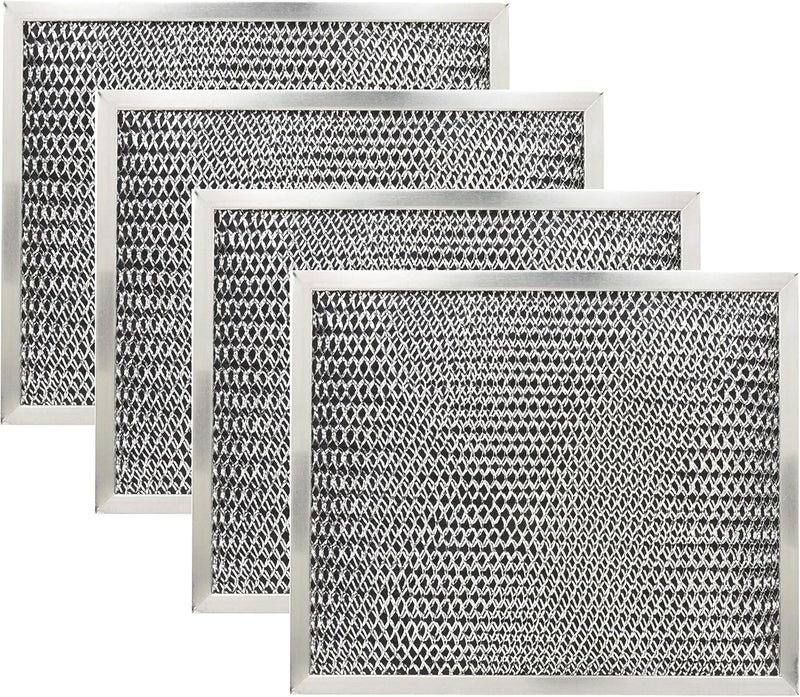 Kitchen Basics 101 : 4 Pack 97007696 Range Hood Grease Mesh Charcoal Carbon Combo Filter Replacement for Broan Nutone 6105C, 41F, 97005687 - Size 8.75 x 10.5 x .44 Inches - Image 1